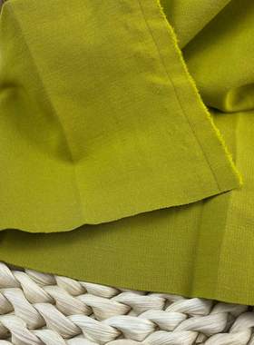 39包邮 冰丝弹力速干罗马布 黄绿色  T恤休闲裤料子 宽幅175cm