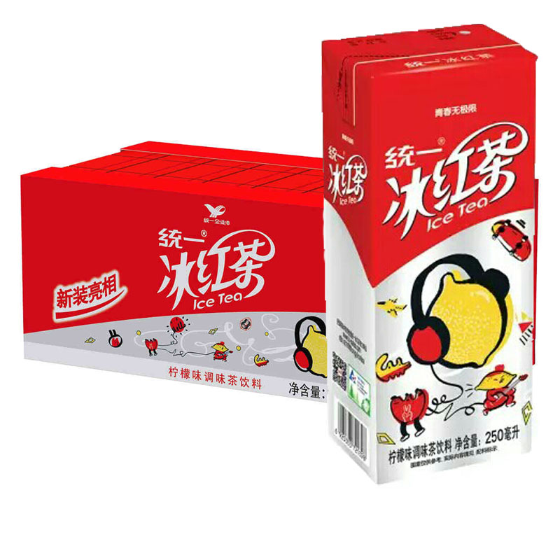 统一 冰红茶250ml*24盒 迷你柠檬茶饮料 上海4件包邮