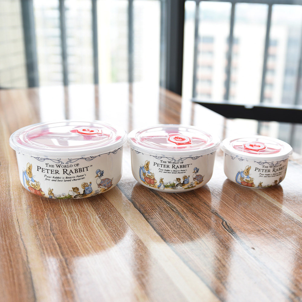 出口英国兔子可爱系列餐具 保鲜盒 储物盒 密封保鲜碗 骨瓷保鲜盒,餐饮具,保鲜盒,淘宝优惠券,粉丝福利购,淘宝优惠卷