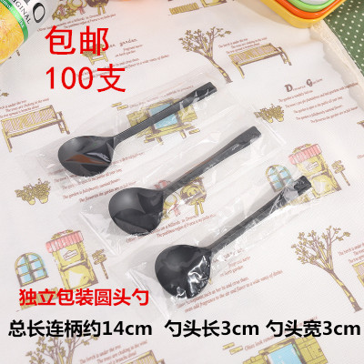 全新料 独立包黑色叉  规格 : 总厂连柄约14cm 勺头宽3cm  独立包装 每包 100 支