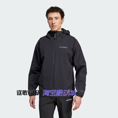 阿迪达斯男子印花字母夹克外套