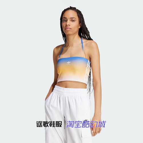 阿迪达斯三叶草女子夏季抹胸背心