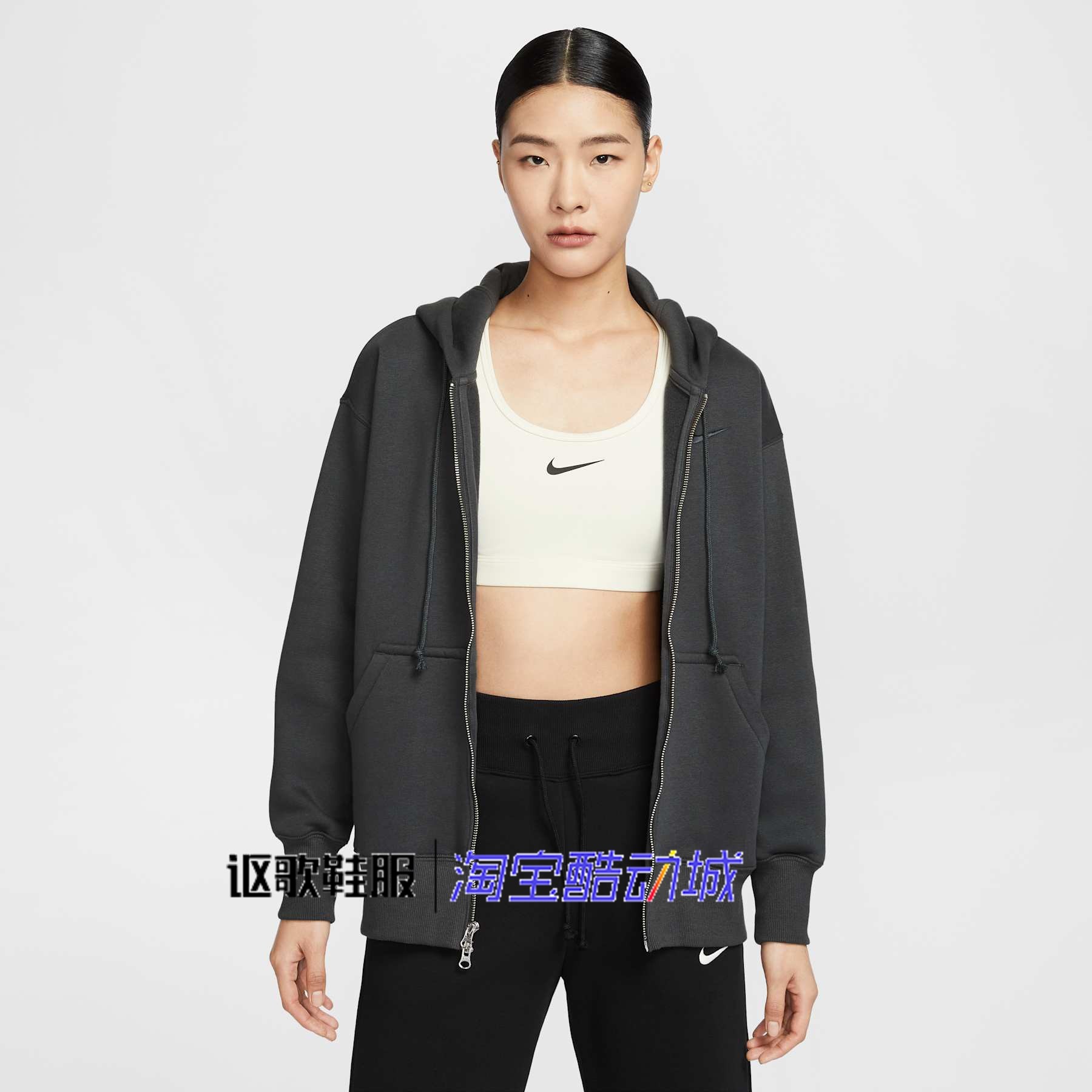 耐克女子新款刺绣加绒保暖经典透气连帽运动夹克外套DQ5759-060,运动服/休闲服装,运动茄克/外套,淘宝优惠券,粉丝福利购,淘宝优惠卷