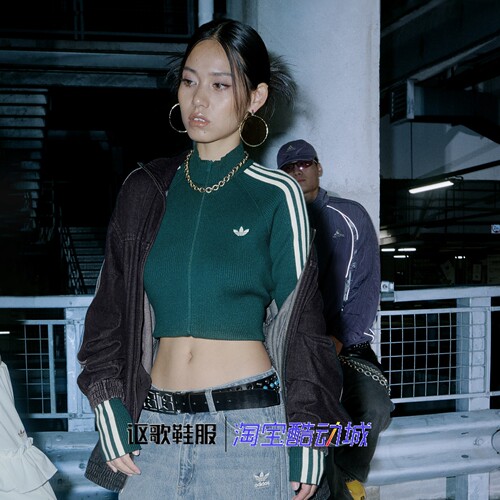 阿迪达斯三叶草女子复古牛仔外套