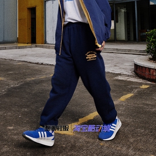 阿迪达斯三叶草男子新款复古休闲中腰针织束脚健身运动长裤JE3468