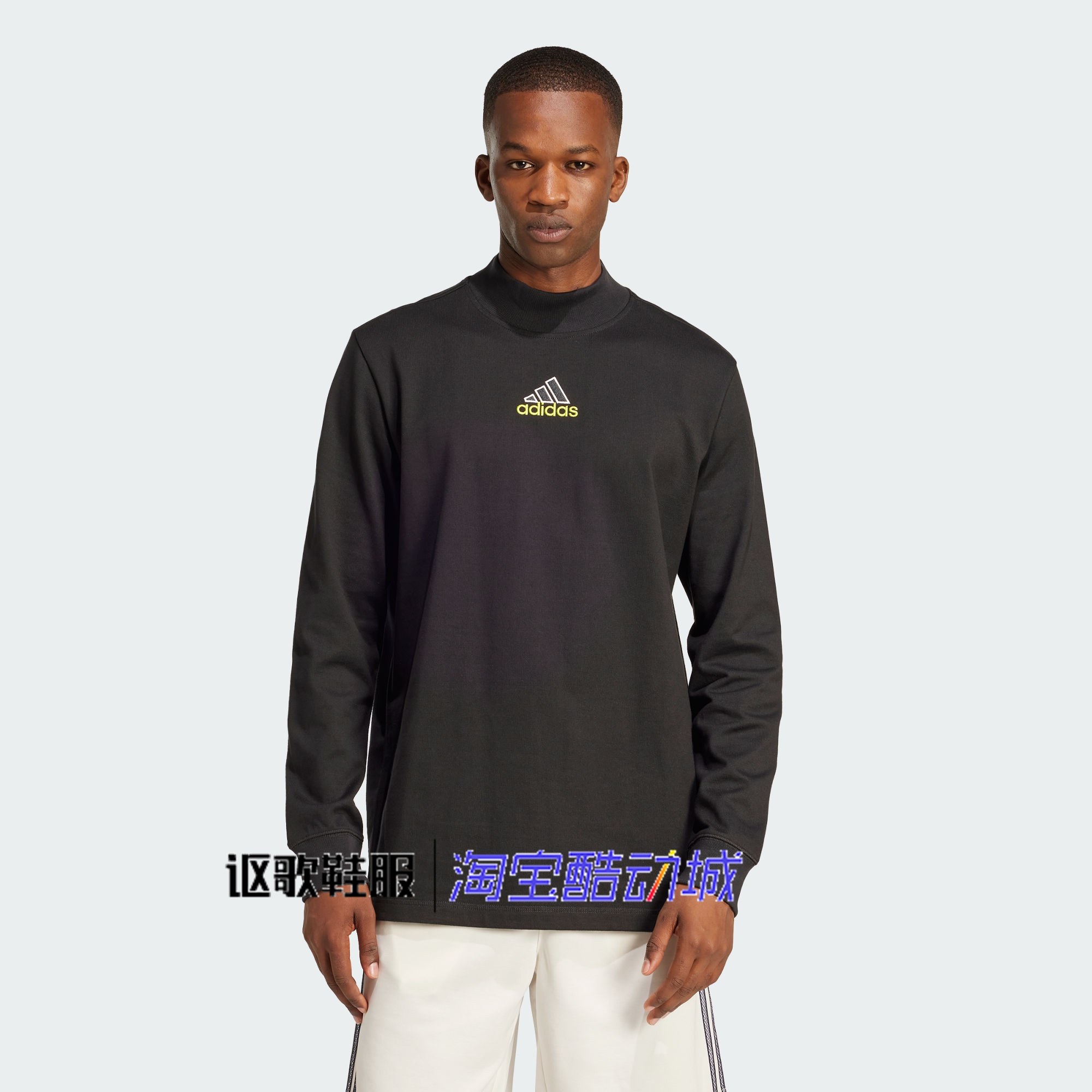 阿迪达斯三叶草男子纯棉长袖T恤