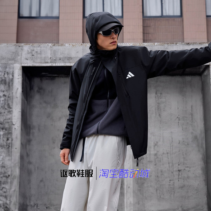 阿迪达斯男子冬季新款三合一加绒内胆保暖运动休闲夹克外套JM9140