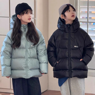 儿童羽绒服韩版 男童女童中大童加厚连帽白鸭绒保暖外套潮 新款