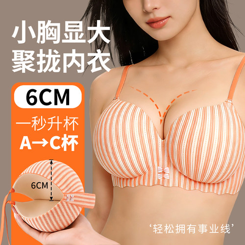 一体特厚聚拢小胸显大漫画胸内衣