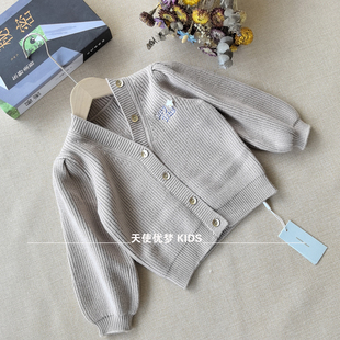 【小中童】100-130 女童毛衣秋冬装小女孩开衫外套