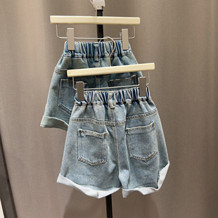 女童夏季 2024新款 儿童洋气时髦裤 牛仔短裤 子女孩热裤 夏装