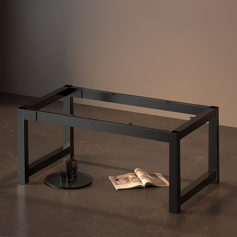 茶几桌腿支架 钢化玻璃茶几桌脚 长方形茶几底座桌子腿 支撑脚架