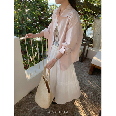 MISS密思家-2026年春夏设计感宽松经典时尚舒适防晒衫衬衫女33802