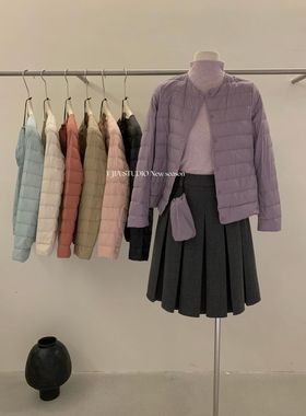 Y.JIA十三行暖宝宝附体轻盈显瘦白鸭绒内胆羽绒服外套女冬77002-5