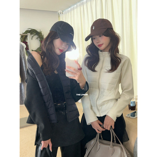 显瘦小蛮腰排骨棉服外套女TM 立领修身 1301 LIMON柠檬绿茶冬季 THE