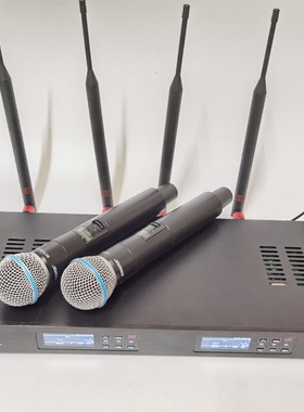 Shure舒尔QLX-D24无线beta58a一拖二话筒舞台演出声卡直播麦克风