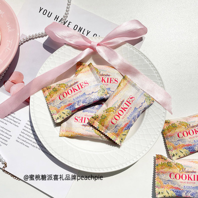 mokcoke莫可卡黄油味曲奇饼干结婚喜糖果喜饼干办公休闲小零食
