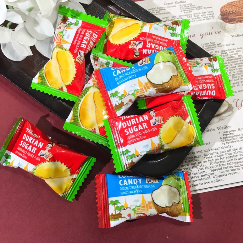 泰国榴莲软奶糖结婚庆喜糖喜事招待伴手礼休闲零食散装批发