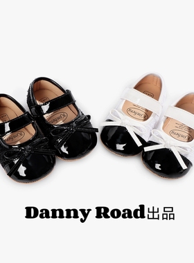 2025春秋新款女童小香风黑白小皮鞋公主鞋女宝宝鞋软底防滑婴儿鞋