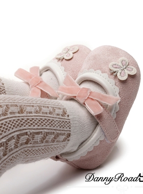 秋季新款宝宝鞋公主鞋红色喜庆学步鞋软底防滑女宝婴儿鞋小月龄鞋