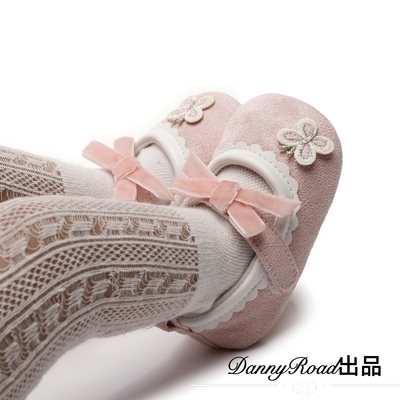 秋季新款宝宝鞋公主鞋红色喜庆学步鞋软底防滑女宝婴儿鞋小月龄鞋