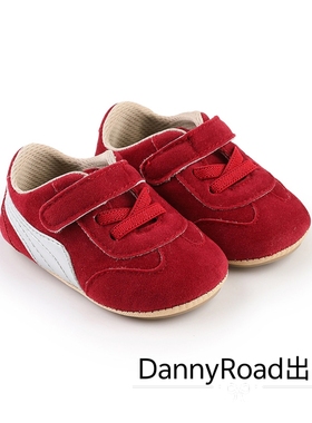 春季新款婴儿鞋休闲运动鞋软底防滑学步鞋0-1岁宝宝鞋红色新年鞋