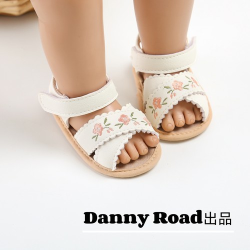 2025夏季新款女童凉鞋小童公主鞋绣花鞋女宝宝鞋软底防滑婴儿学步