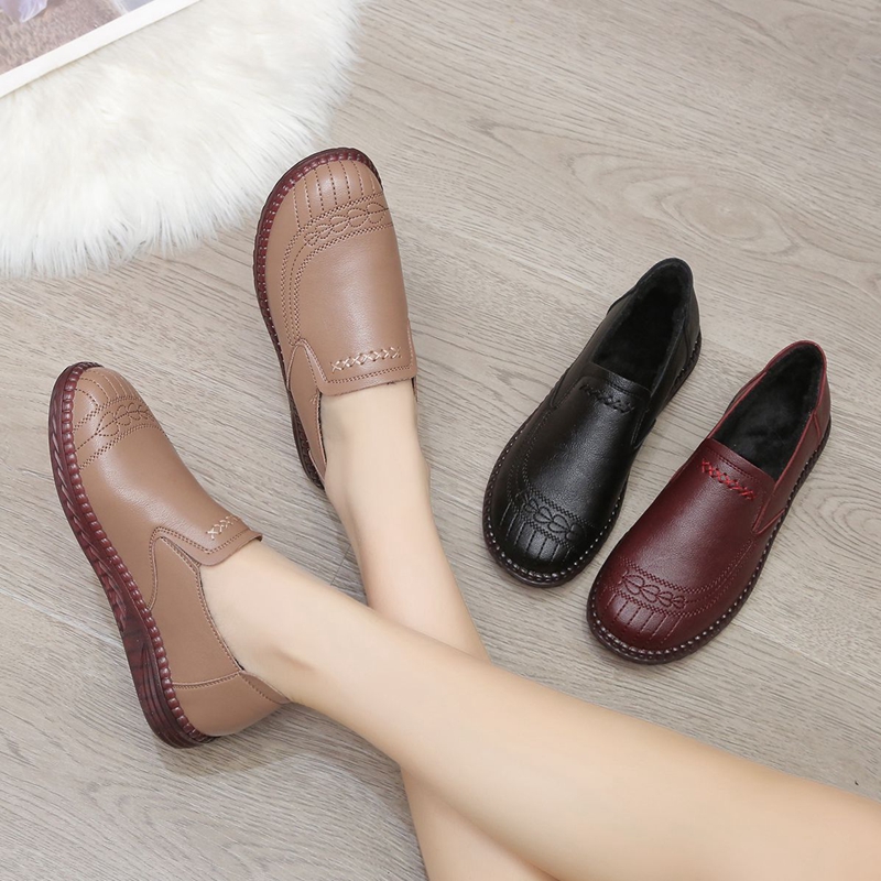 舒适软底平底刺绣果冻牛筋底防滑