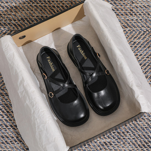 小皮鞋软底软面气质百搭女鞋