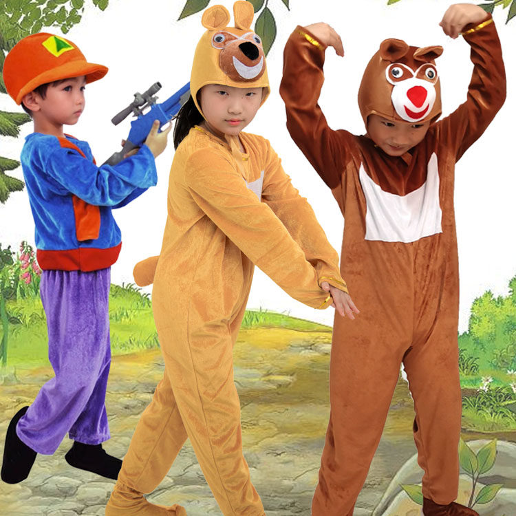 光头强演出服熊出没衣服卡通童话剧表演熊大熊二舞蹈服光头强服装