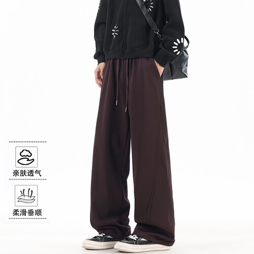 美式潮阔腿宽松卫裤男女同款