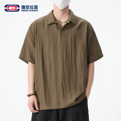 捷尼拉莫莱赛尔天丝亚麻Polo短袖