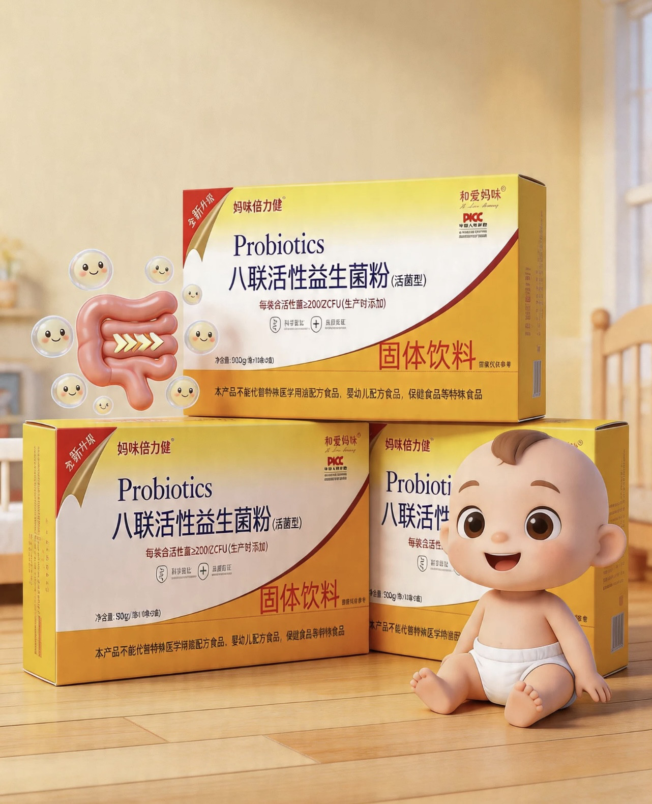 正品妈咪倍立健八联益生菌活性冻干粉孕妇老人儿童肠胃肠道