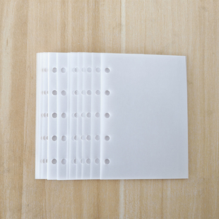 M5活页手帐本硫酸纸内页半透明拼贴素材纸绘画临摹纸保护替芯20张