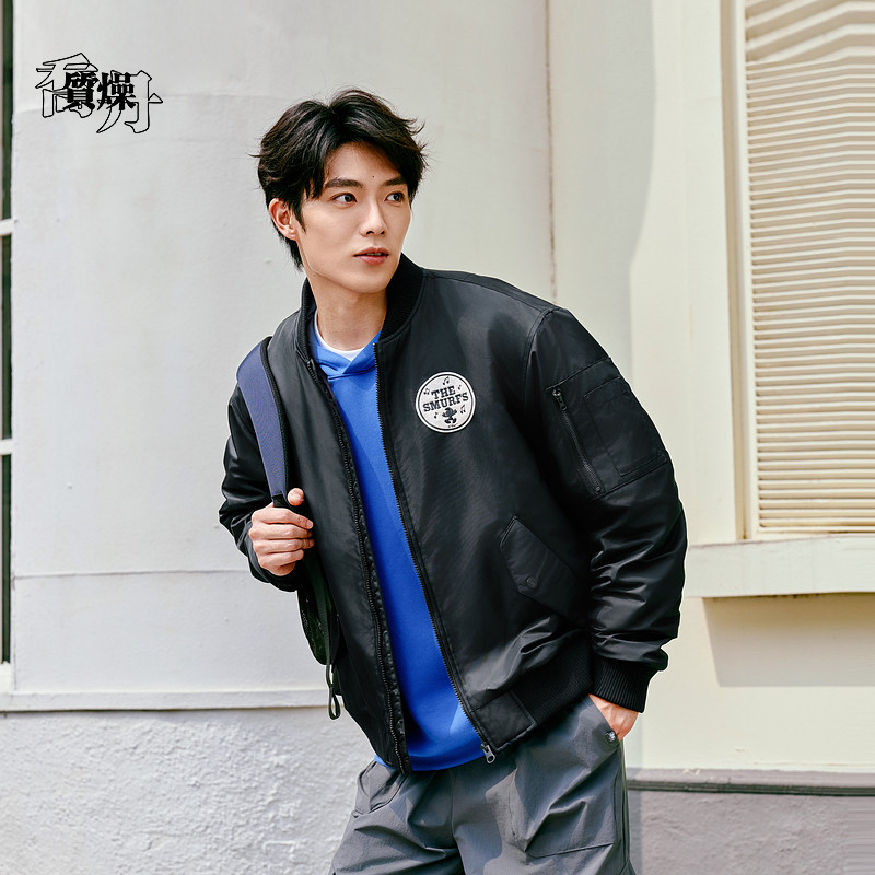 蓝精灵乔丹2026冬款男棉服防风保暖休闲百搭连帽外套QDLFM3264268
