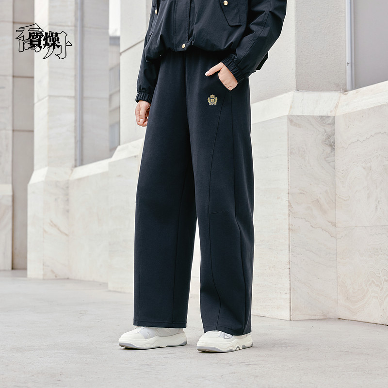 乔丹2026年冬季新款女针织长裤运动休闲舒适商场同款QDLKL2264286