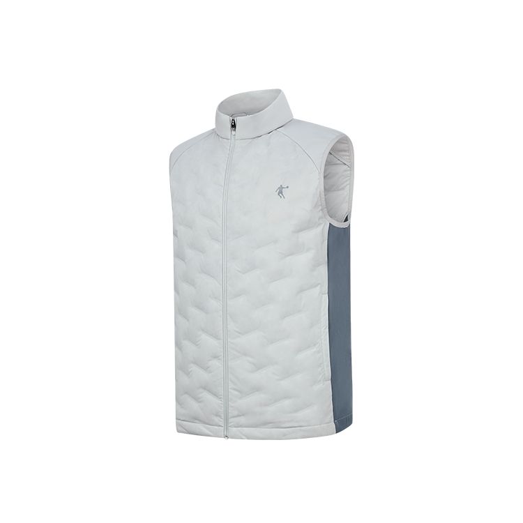 乔丹梭织羽绒马甲男2025冬季保暖跑步综训运动马夹男QDBKD3254049