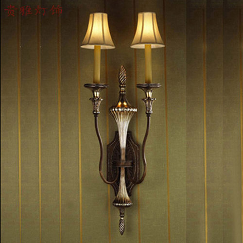 美式复古客厅背景墙免接线大壁灯