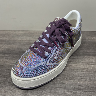 处理春季 女水钻系带休闲平底脏脏板鞋 新款 做旧星星小脏鞋 韩版 断码