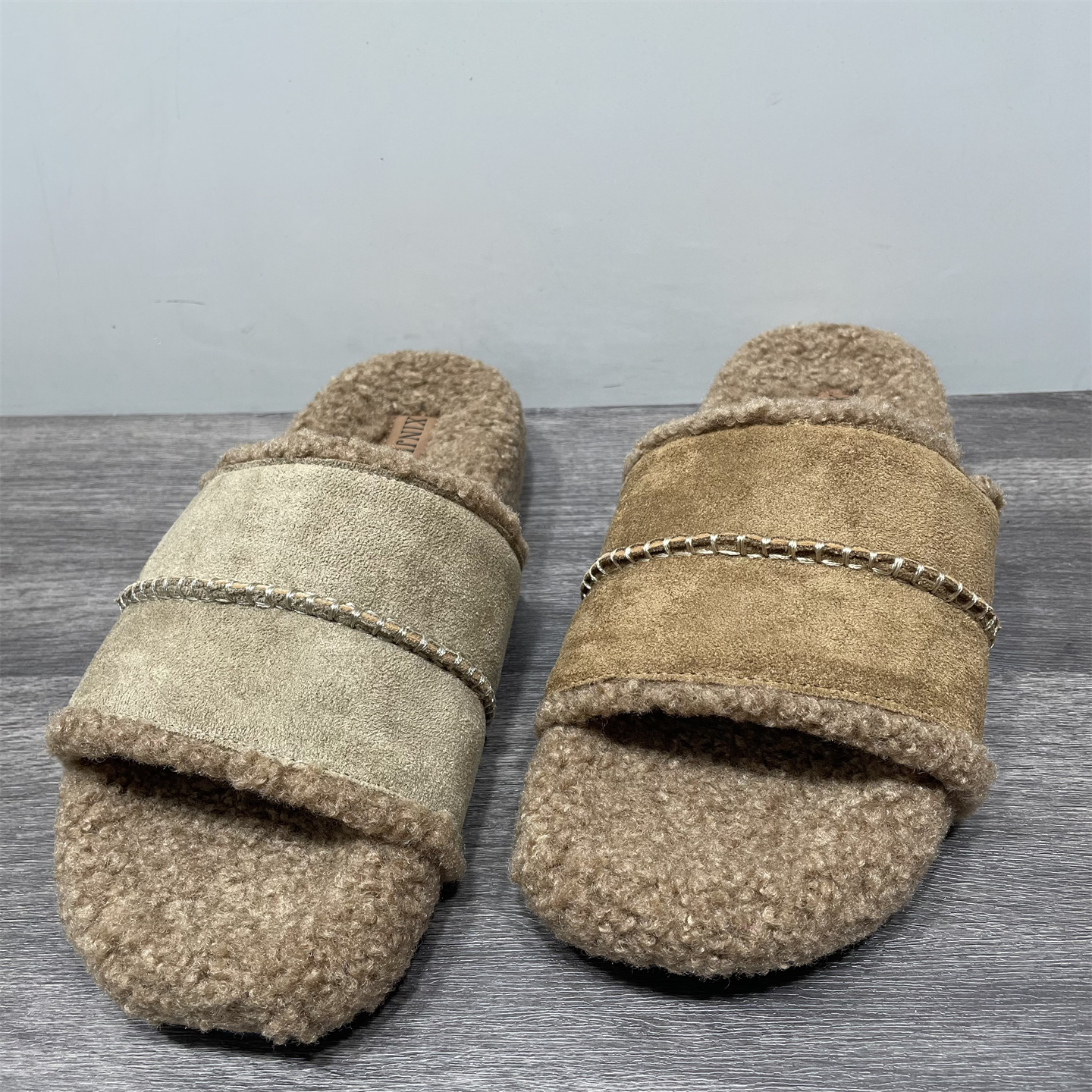 加绒保暖毛毛拖外穿女鞋