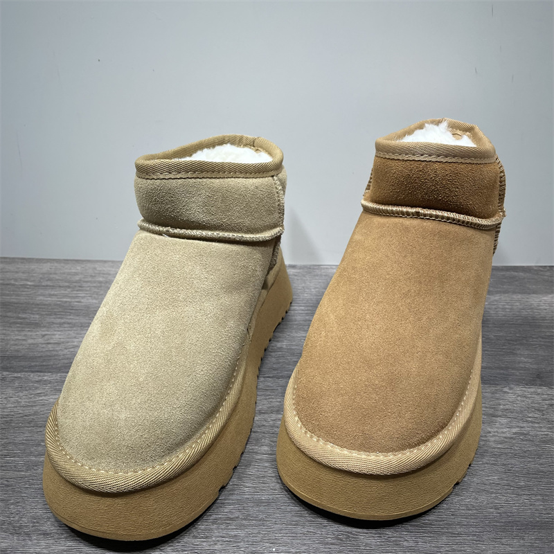 断码处理周冬雨同款真皮雪地靴女