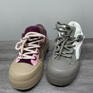 欧货超火百搭轻便厚底板鞋 断码 女爆款 加绒保暖面包鞋 处理真皮冬季