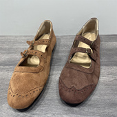 一字带气质芭蕾舞单鞋 春季 处理复古小众设计感平底玛丽珍女鞋 断码