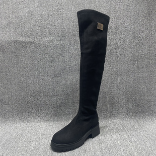 时尚 爆款 加绒保暖堆堆靴粗跟过膝靴女厚底骑士靴 处理长靴冬季 断码