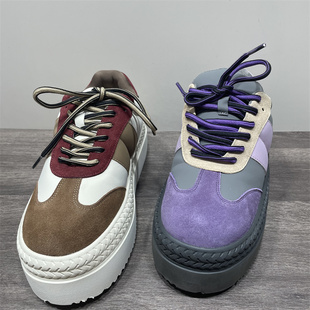 断码处理户外休闲鞋2025秋新款真皮厚底松糕鞋女轻便舒适德训板鞋