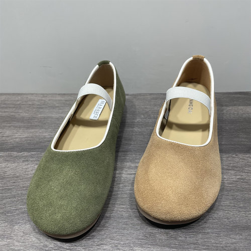 断码处理真皮玛丽珍鞋女