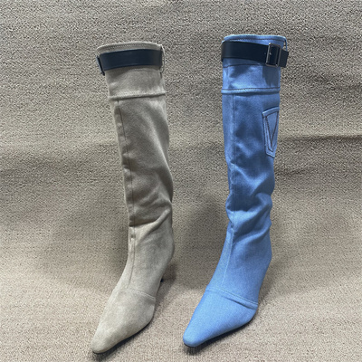 西部牛仔靴瘦瘦长筒靴