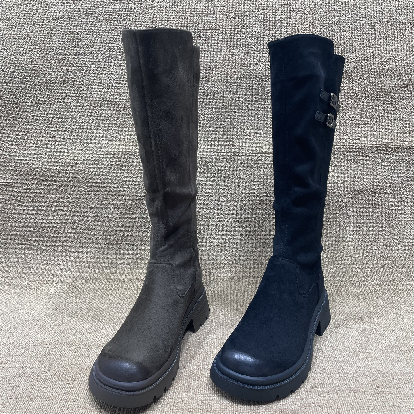 保暖厚底显瘦骑士长筒靴女