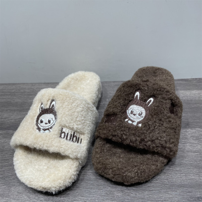 断码处理毛毛拖鞋女外穿高级感