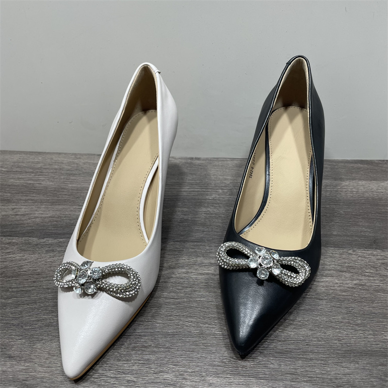 设计感小众法式水钻高跟鞋女